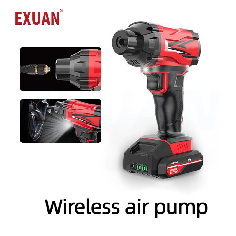 Automobile Tire Air Pump Car handheld Vehicles Portable Air Compressor Air Pump 12V Cordless Tyre Inflator Electric Air Pump