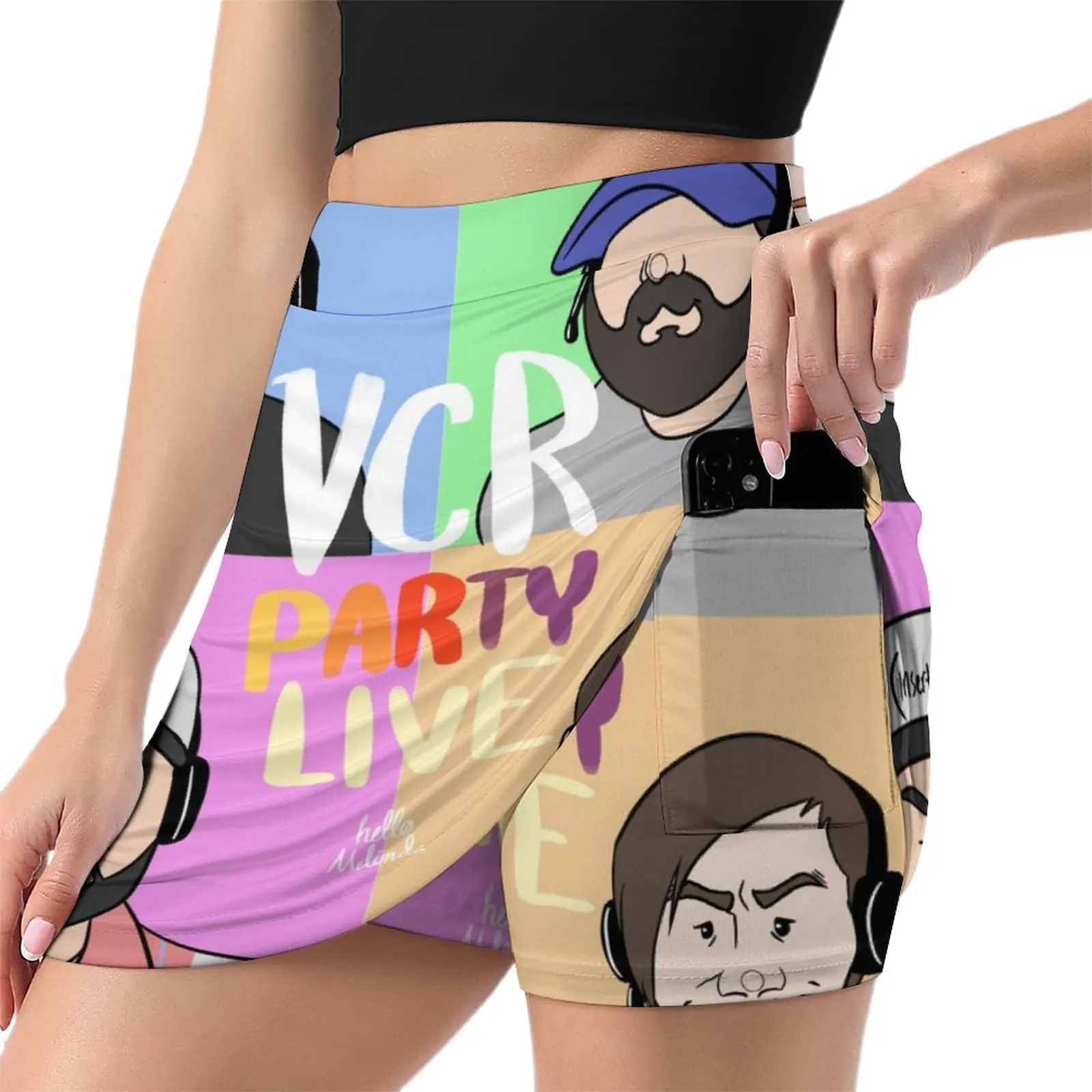 VCR Party Live Light Proof Trouser Skirt novelty in clothes Sexy mini skirt summer skirts