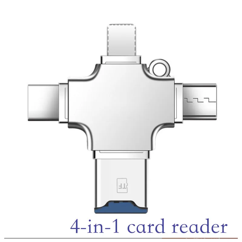 Multifunctional cross 4-in-1 card reader USB3.0 Android converter otg Ping fruit mobile phone U disk type-c