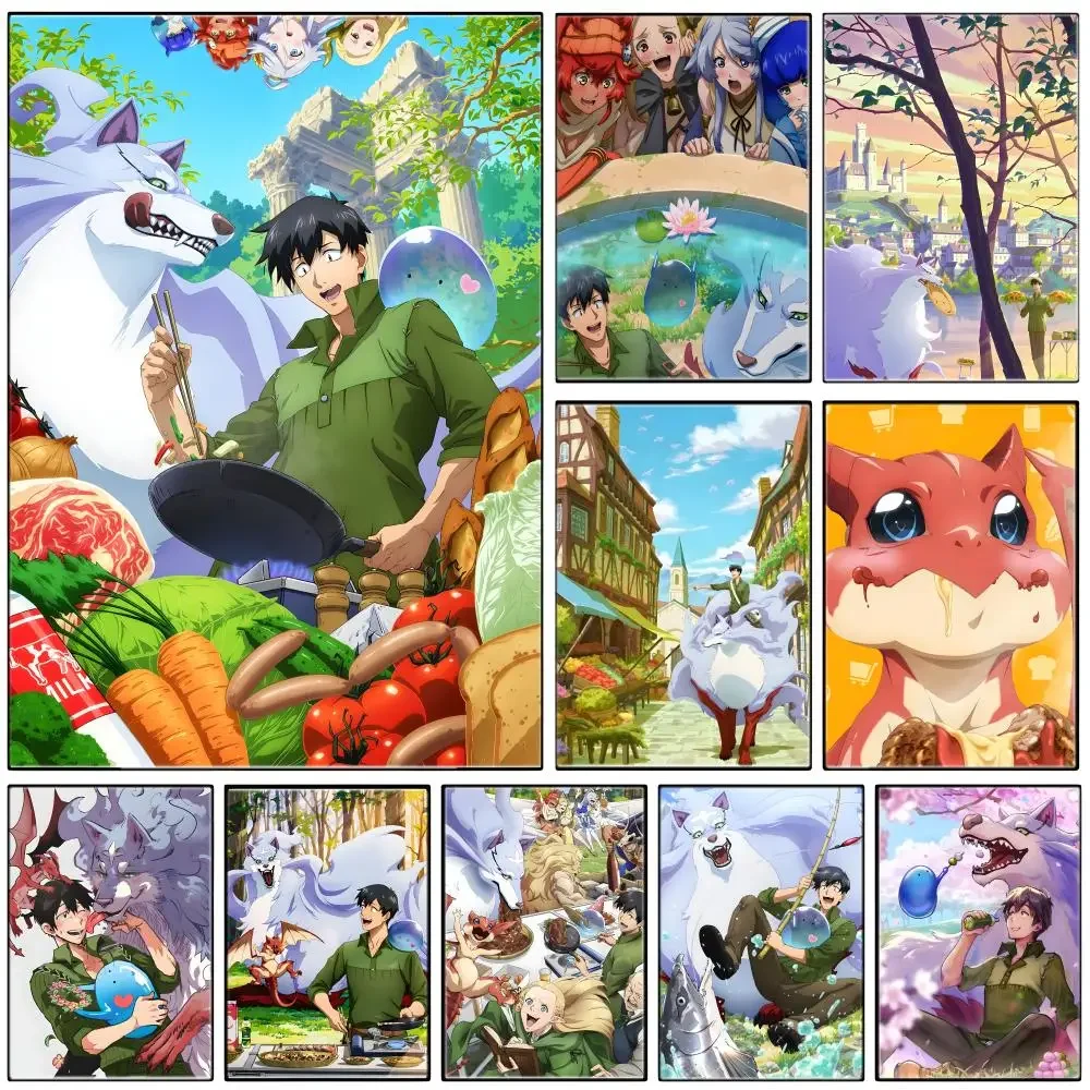 Animation C-Campfire Cooking Poster  Self-adhesive Art Waterproof Paper Sticker Coffee House Bar Room Wall Decor