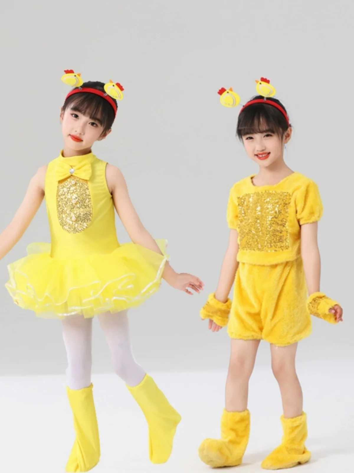 Traje de danza contemporánea para niños, pollo, pato, Animal, Ropa de baile de Jazz moderna para niñas, traje de actuación para niños
