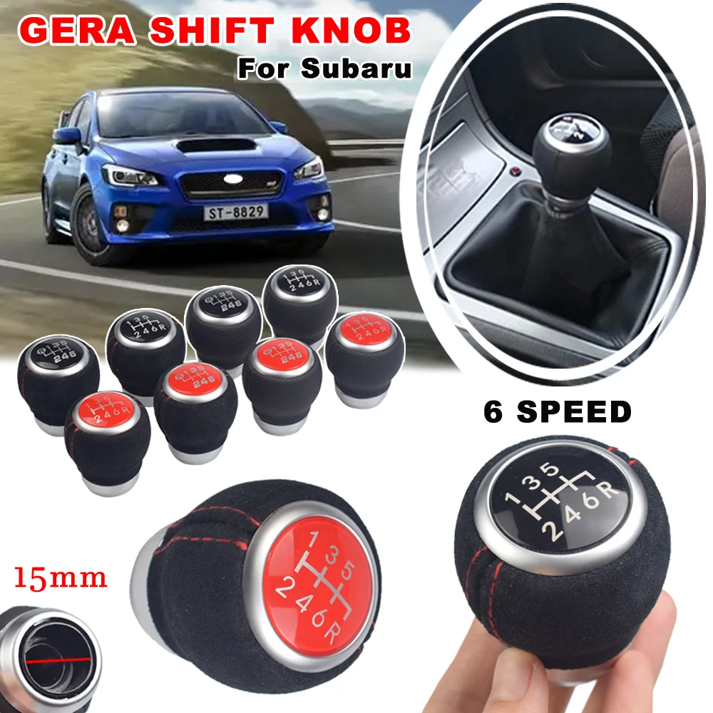6-Gang-Leder-Schaltknauf für Subaru Outback, Legacy, Forester, Impreza, STI, WRX 2009-2018 – Detail 8