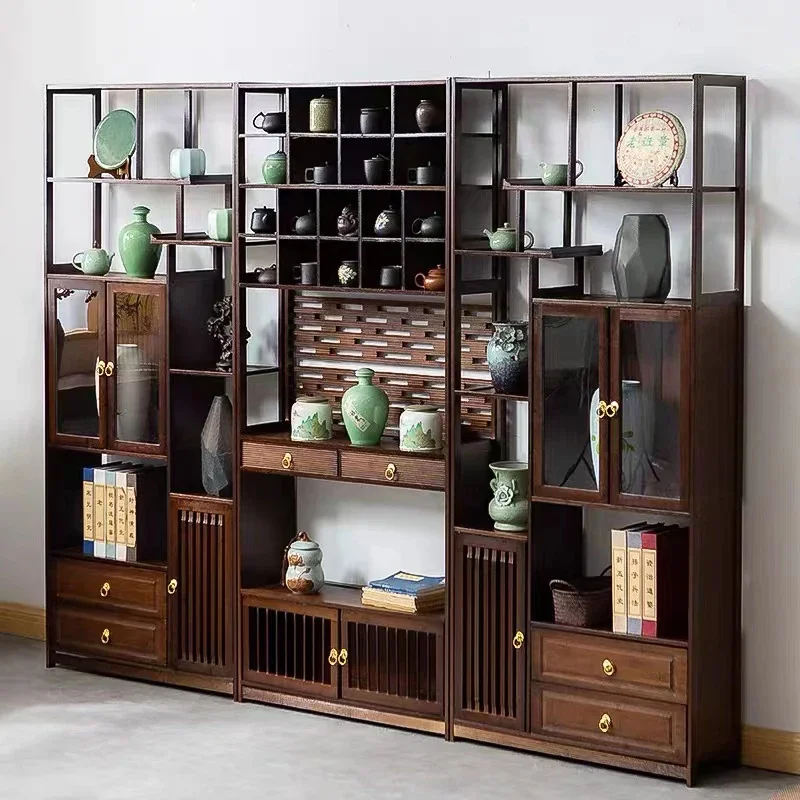 Curio Solid Wood Living Room Cabinets Office Tall Side Storage Display Cabinet Arcade MeuHDe Rangement Bedroom Furniture HD50LC