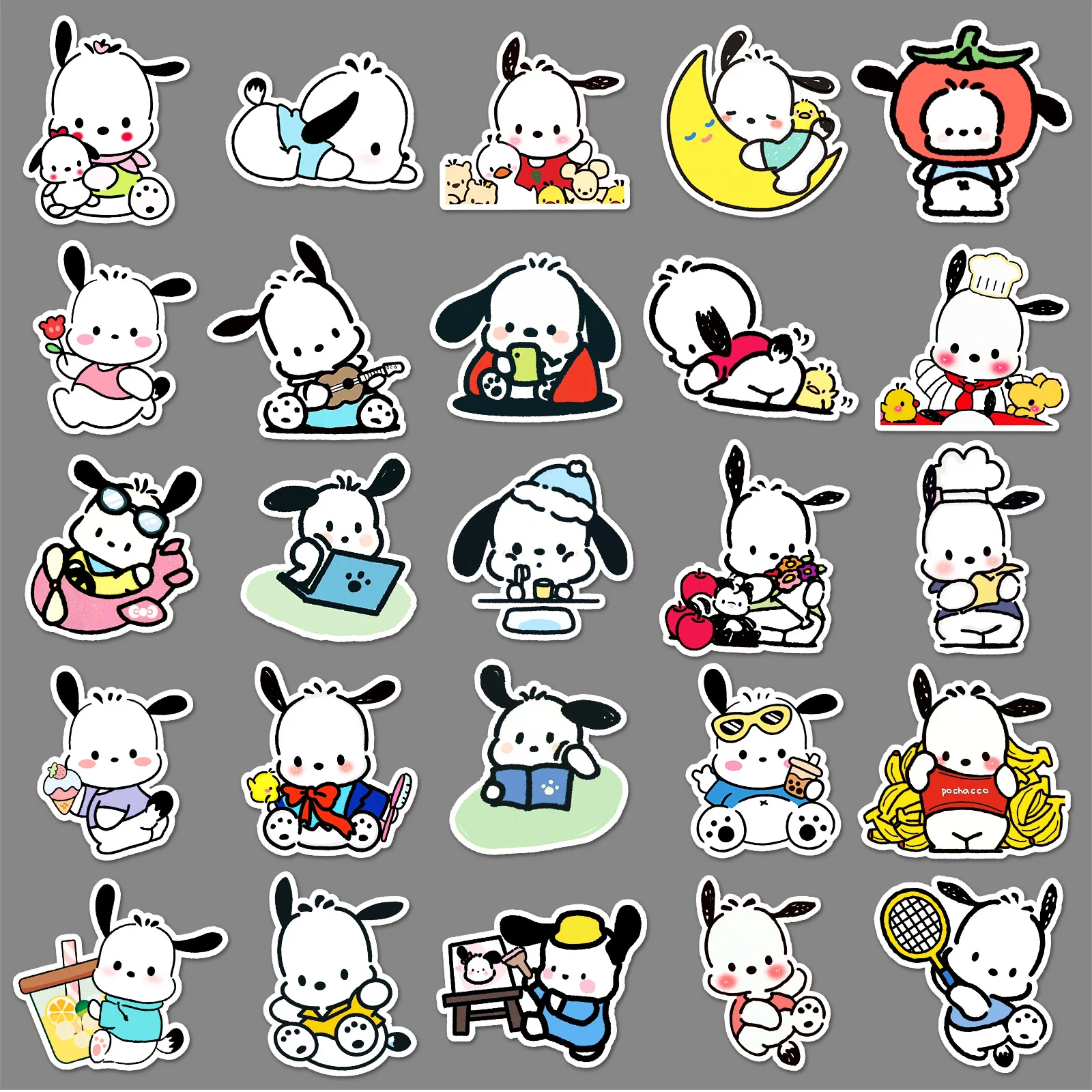 50 Stks/set Sanrio Serie Hoge Kwaliteit Pochacco Stickers Kawaii Pochacco Cartoon Decoratie Diy Hand Account Dagboek Stickers Geschenken