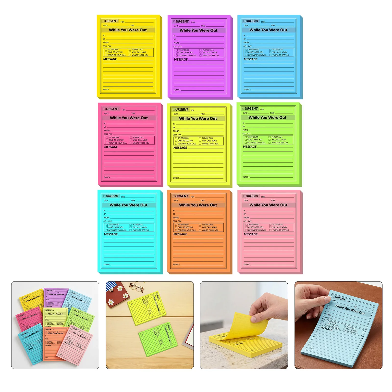 18-pcs-notes-of-office-messages-memo-pads-colorful-sticky-notepads