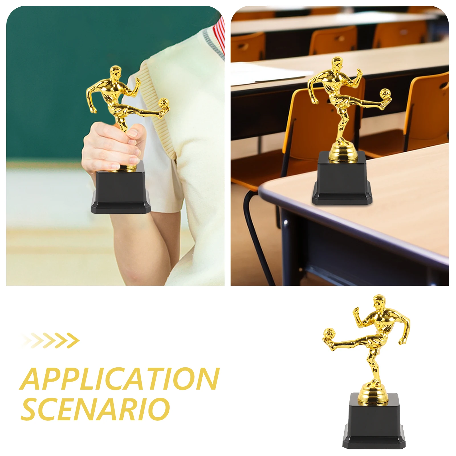 

Delicate Award Decor Football Match Athlete Gift Table Decor Desktop Award Small Cup Soccer Athlete Plastic Football Decorative