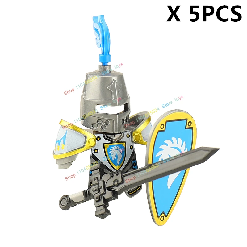 VP23 VP125 Middeleeuwse Fire Dragon Ridders Zwaard Speer Schilden Accessoires Montage Bouwstenen Modellen Action Figure Speelgoed Geschenken