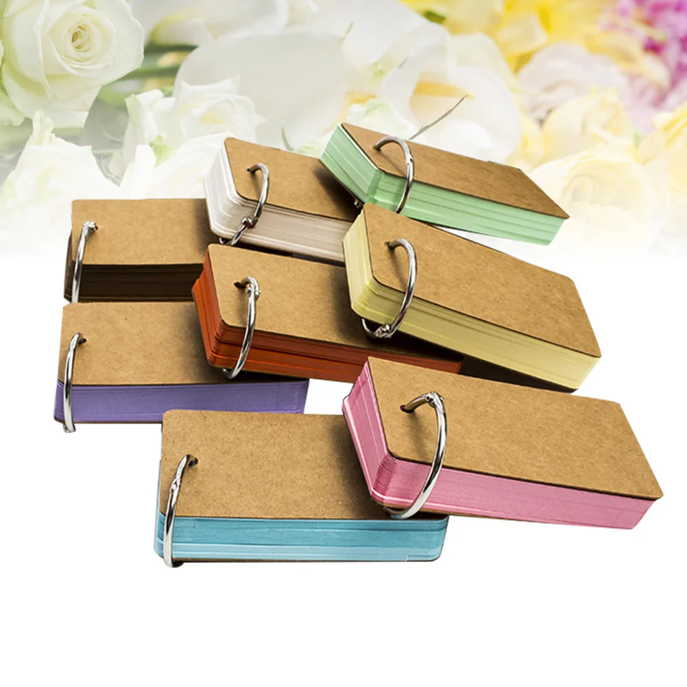 6 قطعة بطاقات الأبجدية القابلة لإعادة الملء دفاتر الملاحظات المحمولة الموثق الدائري DIY بها بنفسك دراسة كلمة بطاقات اللوازم المكتبية المدرسية 9x5.5cm