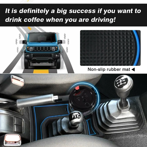 Imagen 2 del producto Consola central para coche, bandeja de cambio de marchas, organizador antideslizante, portavasos, caja de almacenamiento para Suzuki Jimny 2019 2020 MT, accesorios de estilo