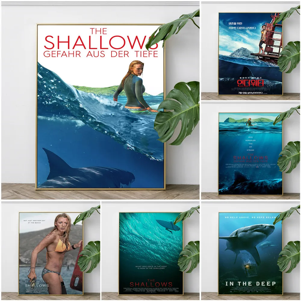 The Shallows Survival Horror Film Art Print Poster Movie Wall Picture Modern Home Decor Canvas Painting