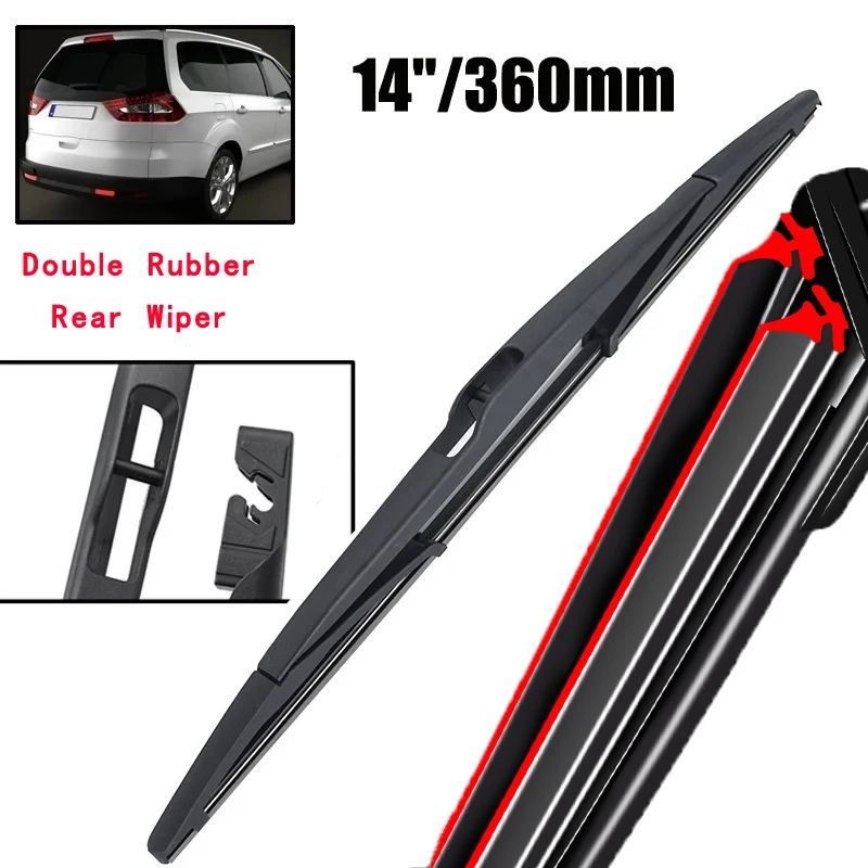 

Car Wiper 14" Rear Wiper Blade For Ford Galaxy MK 3 2009 - 2014 Windshield Windscreen Clean Tailgate Window Car Rain Brush