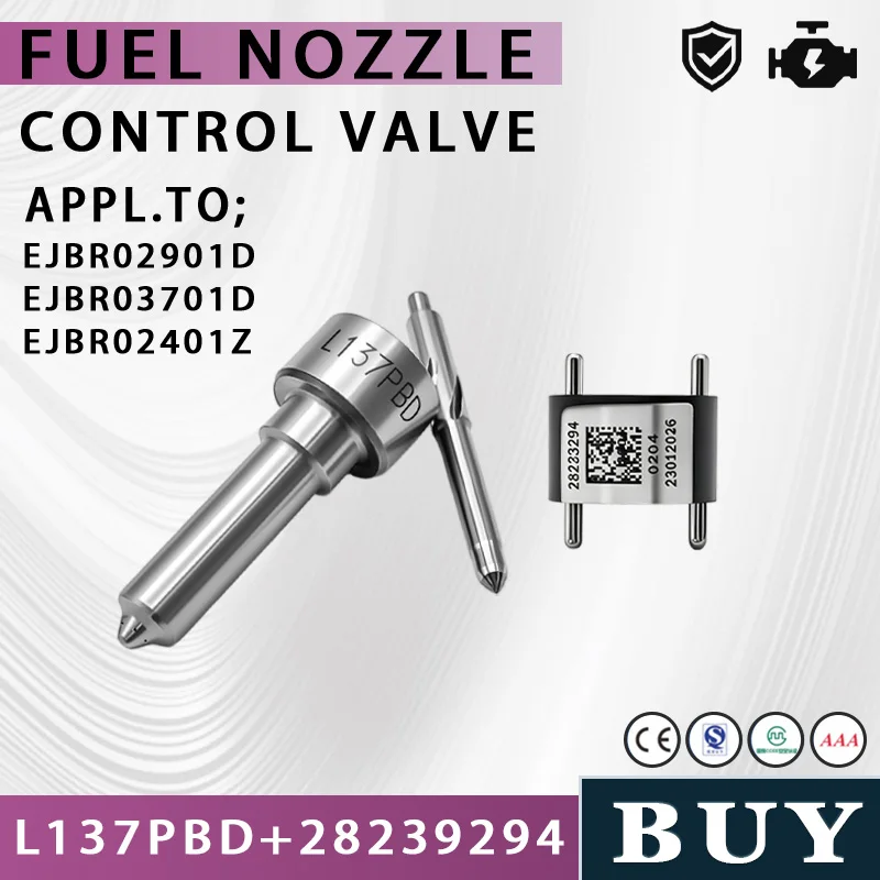 L137PBD Diesel Injector Nozzle And Control Valve 28239294 For Common Rail Fuel Injection  EJBR02901D EJBR03701D   YI2833