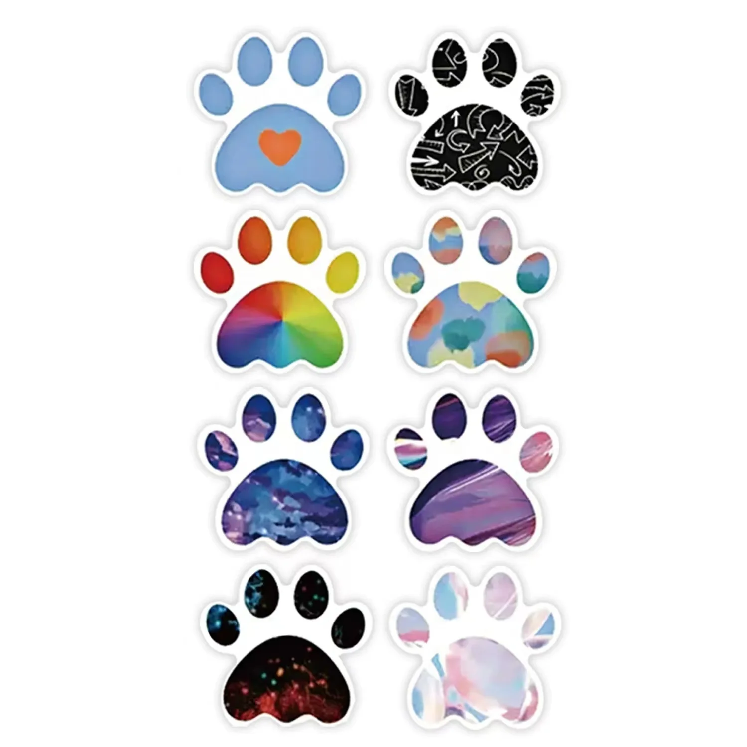 500Pcs /1 Rolls 2.5cm/1inch Pet Stickers Self-adhesive Dog Claw Animals Sticker Decoration Gift Box Sticker Label Stationery