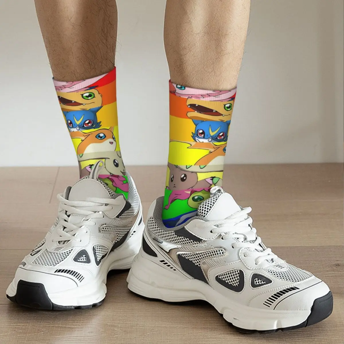 Mode männliche Männer Socken lässig Digimon Anime Socke Polyester Sport Frauen Socke Frühling Sommer Herbst Winter