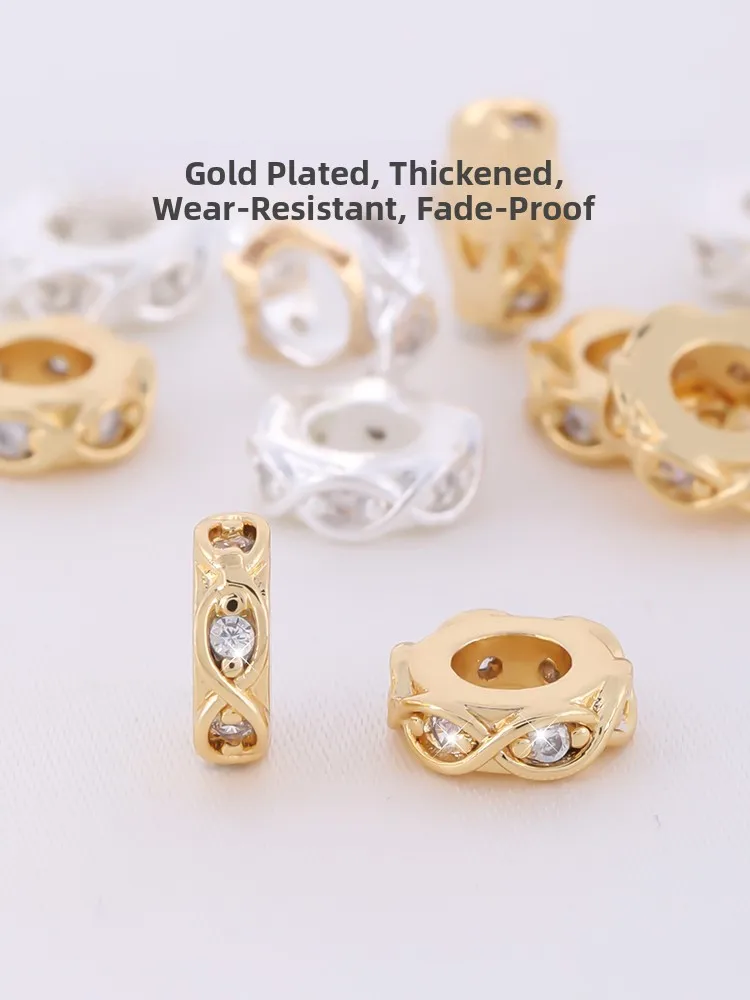 8k ouro sp contas e pingentes diy pulseira de pérola nelace rodas sp contas acessórios para faion jóias ing