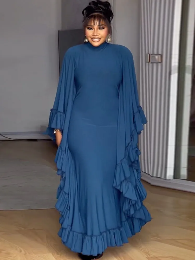 

African Dresses For Women Muslim Fashion Abayas Boubou Dashiki Ankara Outfits Evening Gown Dubai Kaftan Abaya Robe Marocaine