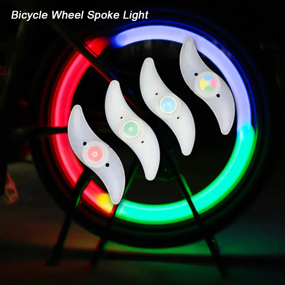 3 Lighting Mode LED Neon Bicycle Wheel Spoke Light Waterproof Color Bike Safety Warning Light Cycling Light Bicycle Accessories