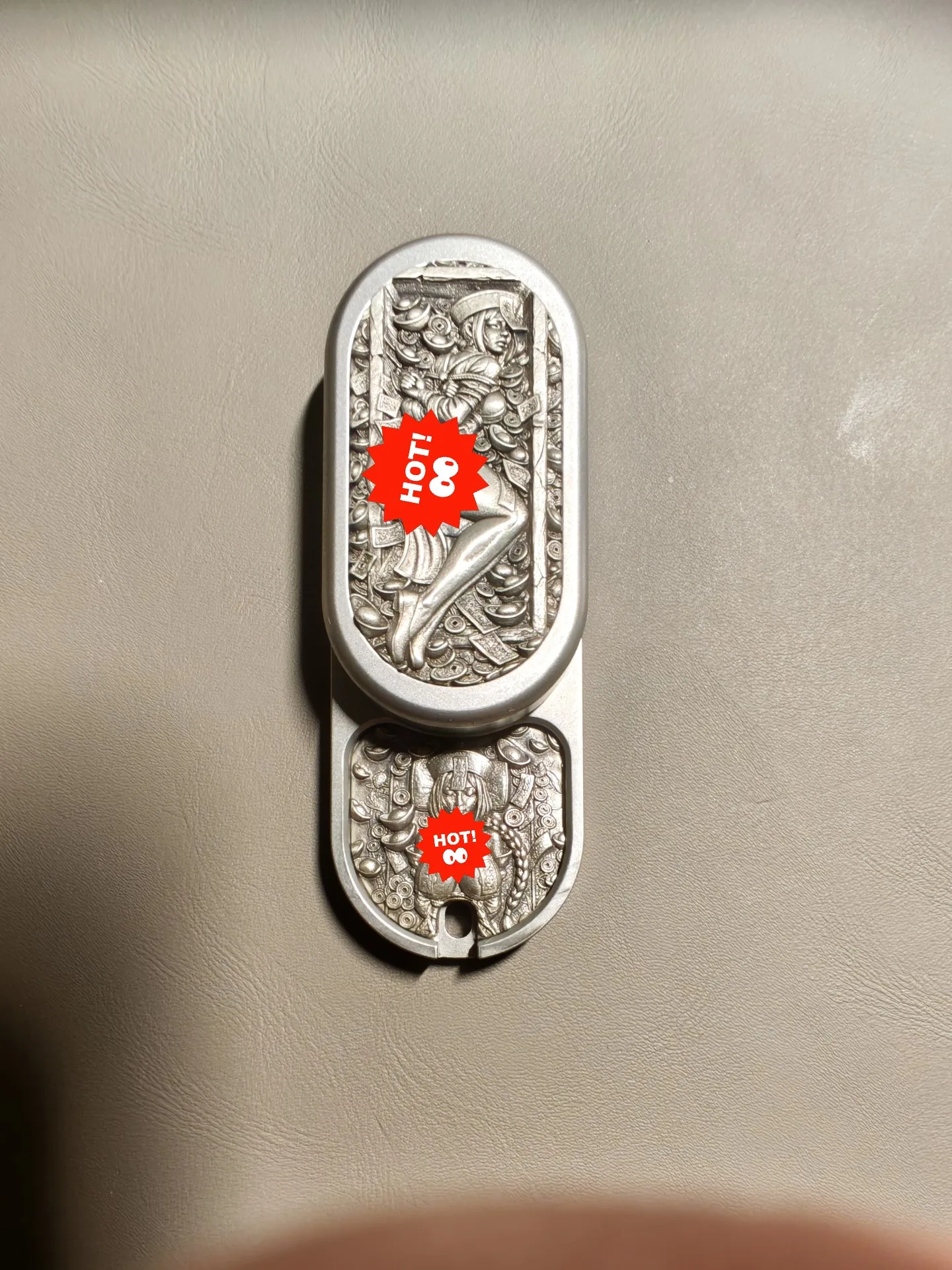Used EDC [Vortex EDC Titanium Alloy Push Card] Vortex EDC Push Card, Copper Embossed Patch Set