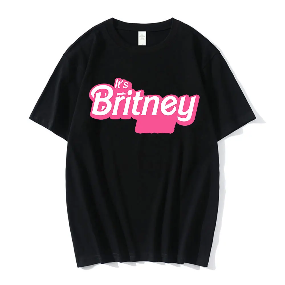 Britney Spears T Shirt It\'s Britney Graphic Print T-Shirt Fashion Aesthetic Summer Casual Oversized Short Sleeve T Shirts Tops