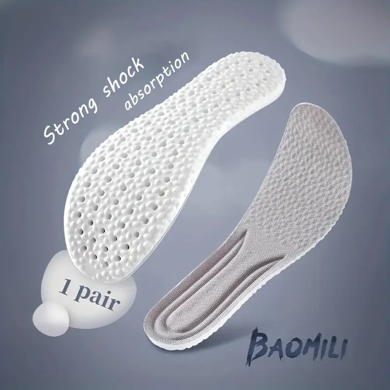 1 Pair EVA Memory Foam Orthopedic Soft Sport Insoles  for Feet Men Women Shock-Absorbant Breathable Running Insoles image 4