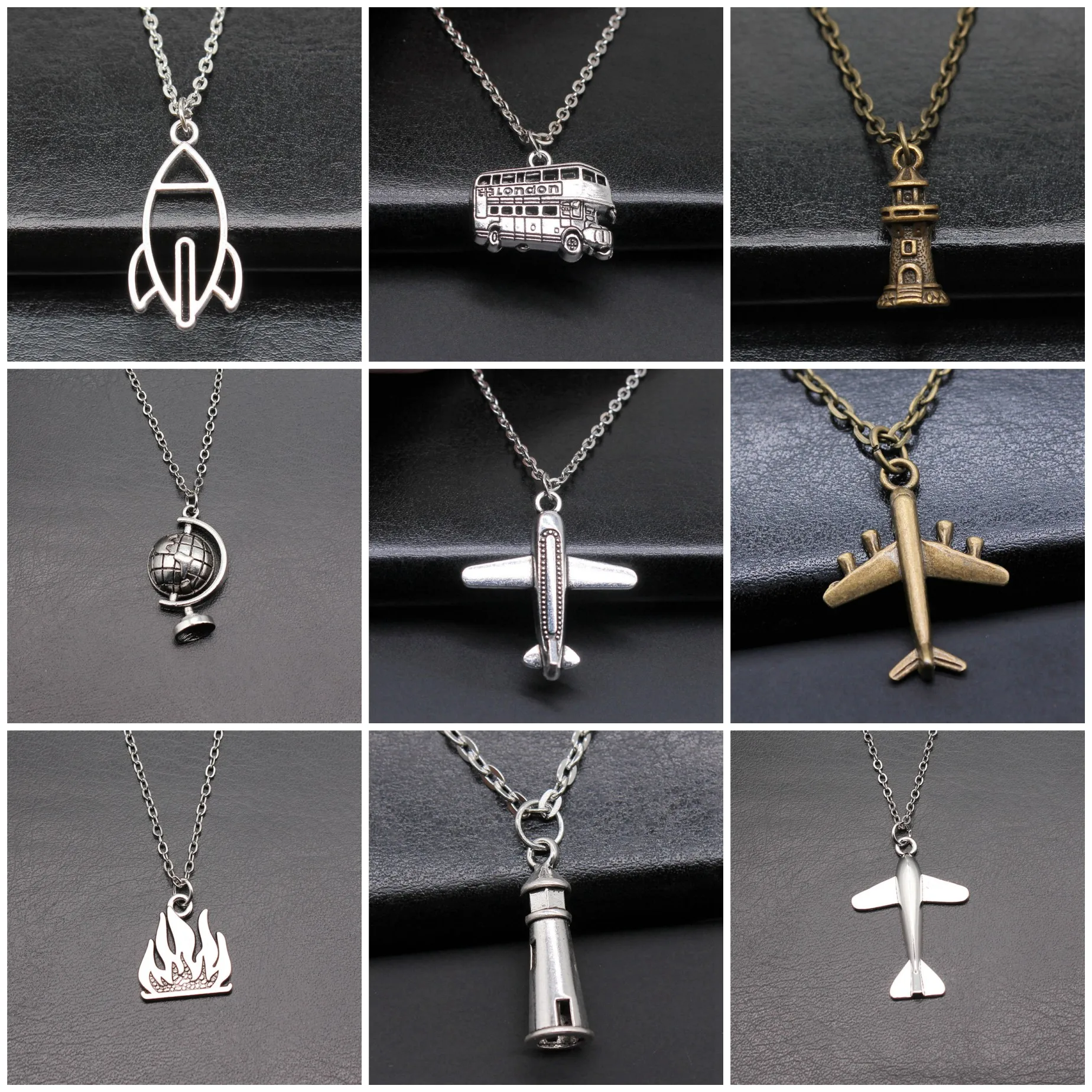 Metal Alloy Space Travel Galaxy Wanderlust Pendant Necklaces For Women Men Unisex Pendant Jewelry Birthday Gift