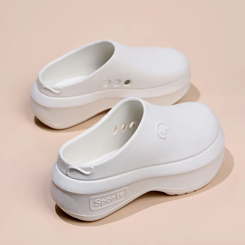 المرأة الصيف سميكة سوليد النعال إيفا خفيفة الوزن المضادة للانزلاق الارتفاع المرأة الصنادل كسول أحذية الشارع العصرية أحذية الشاطئ