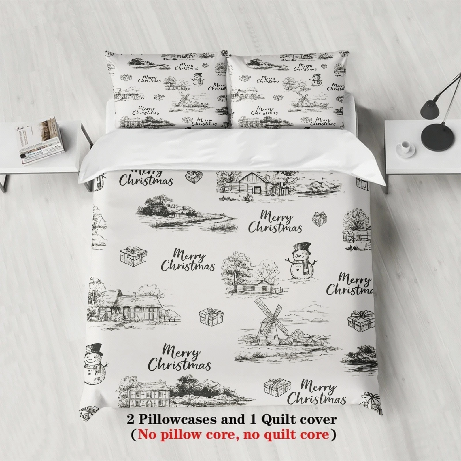 Christmas Bedding Set 2026 Christmas Gift Duvet Cover Set Single Twin Queen King Size No Filling Birthday Birthday Gift For Kids