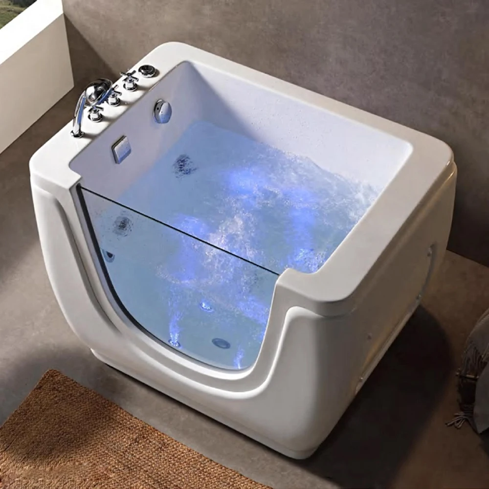 1100X850X850mm Infant Baby Portable Spa Acrylic Hydromassage Whirlpool Kids Children Bathtub RS009B