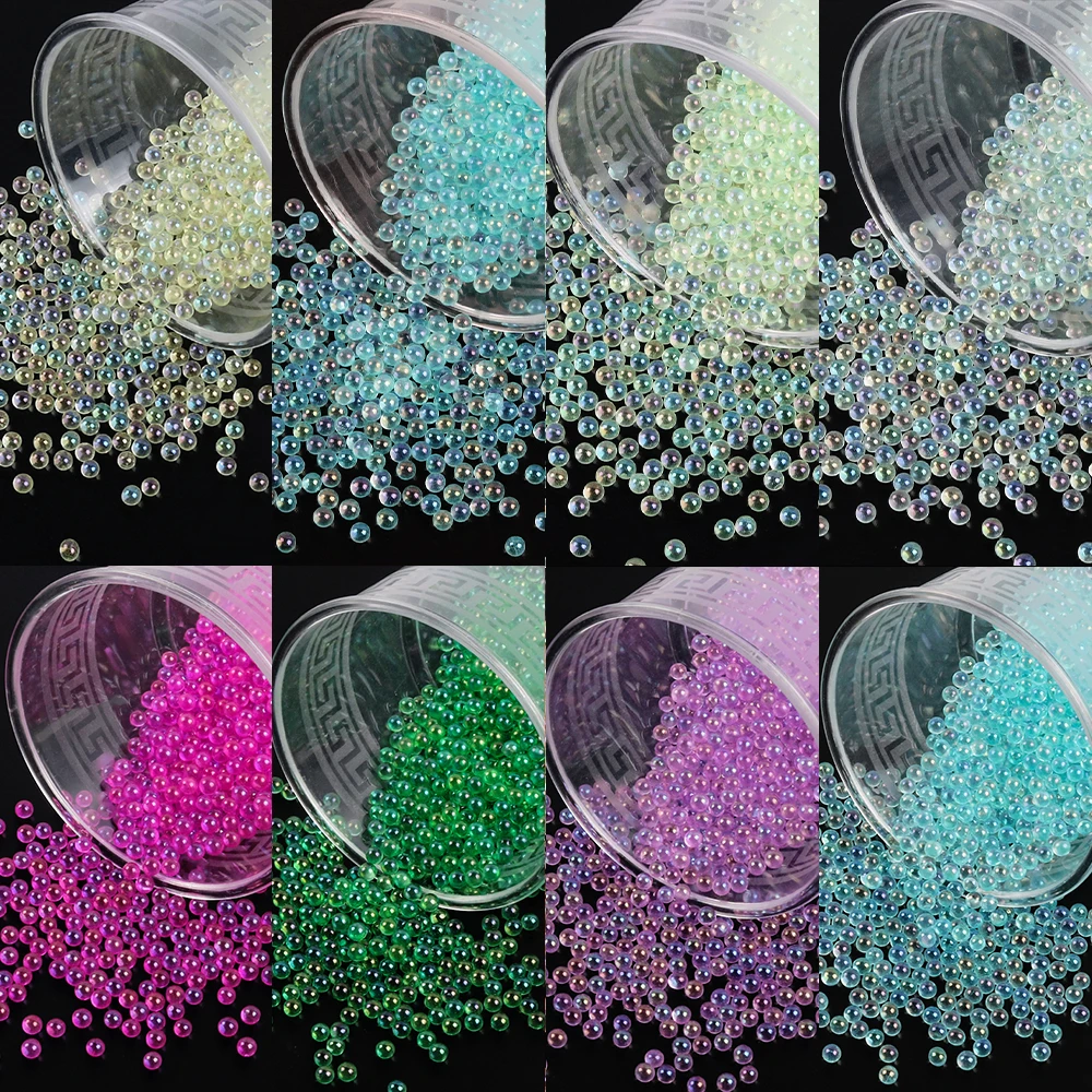 20g 2 3mm Mini Bubble Ball Beads Tiny Crystal Glass Bead For Silicone Mold UV Resin Epoxy Filler Resin Filling DIY Nail Art Deco