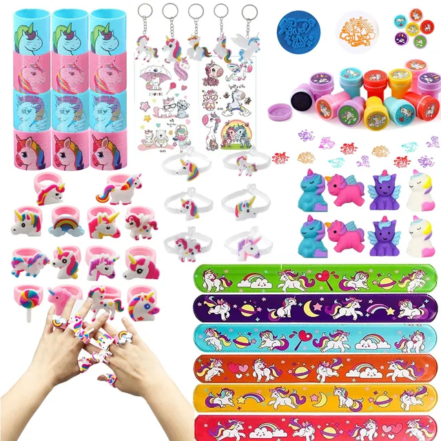 10Pcs Unicorn Party Favors Unicorn Party Gifts Supplies Boys Girls Unicorn Sticker Slap Bracelet Unicorn Birthday Party Supplies