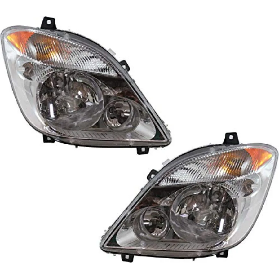 

Driver Passenger Side Headlights Assembly for Mercedes Benz Sprinter 2500 Base 2010-2013 Sprinter 3500 Halogen With bulb s Repla