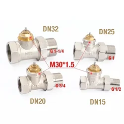 HVAC system without constant temperature head brass straight through radiator valve DN15 DN20 DN25 DN32 temperature control valv