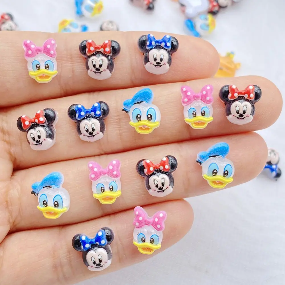 50 Pcs New Cute Resin Cartoon Mini Mouse Series Flat Back Ornament Jewelry Making Manicure Hairwear Accessorie