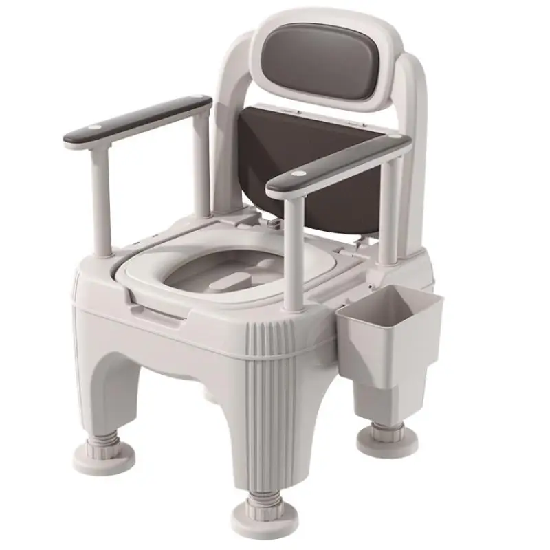 Adult Mobile Toilet Elderly Toilet Chair Pregnant Woman Portable Spittoon Disabled Urinal Widening Adjustable Height