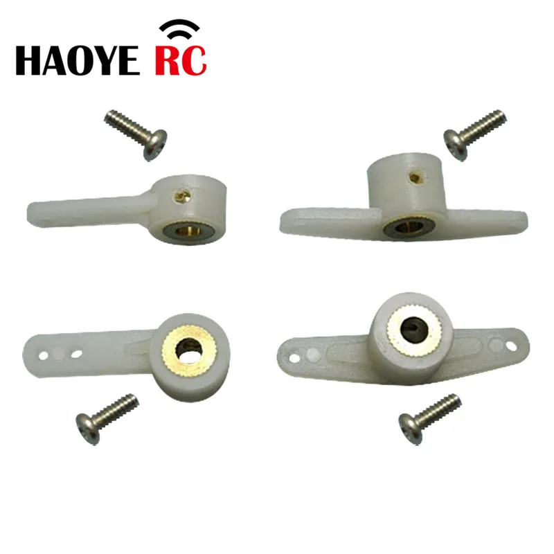 Haoye 5 Pcs Steering Arms 1/2 Single Arm/Full Arm With Screw For RC Airplanes Parts Electric Foam Model Replacement Accessories