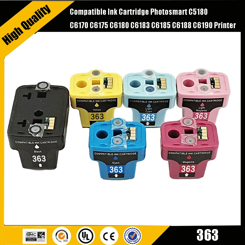 einkshop Brand for hp 363 363xl Compatible Ink Cartridge Photosmart C5180 C6170 C6175 C6180 C6183 C6185 C6188 C6190 Printer