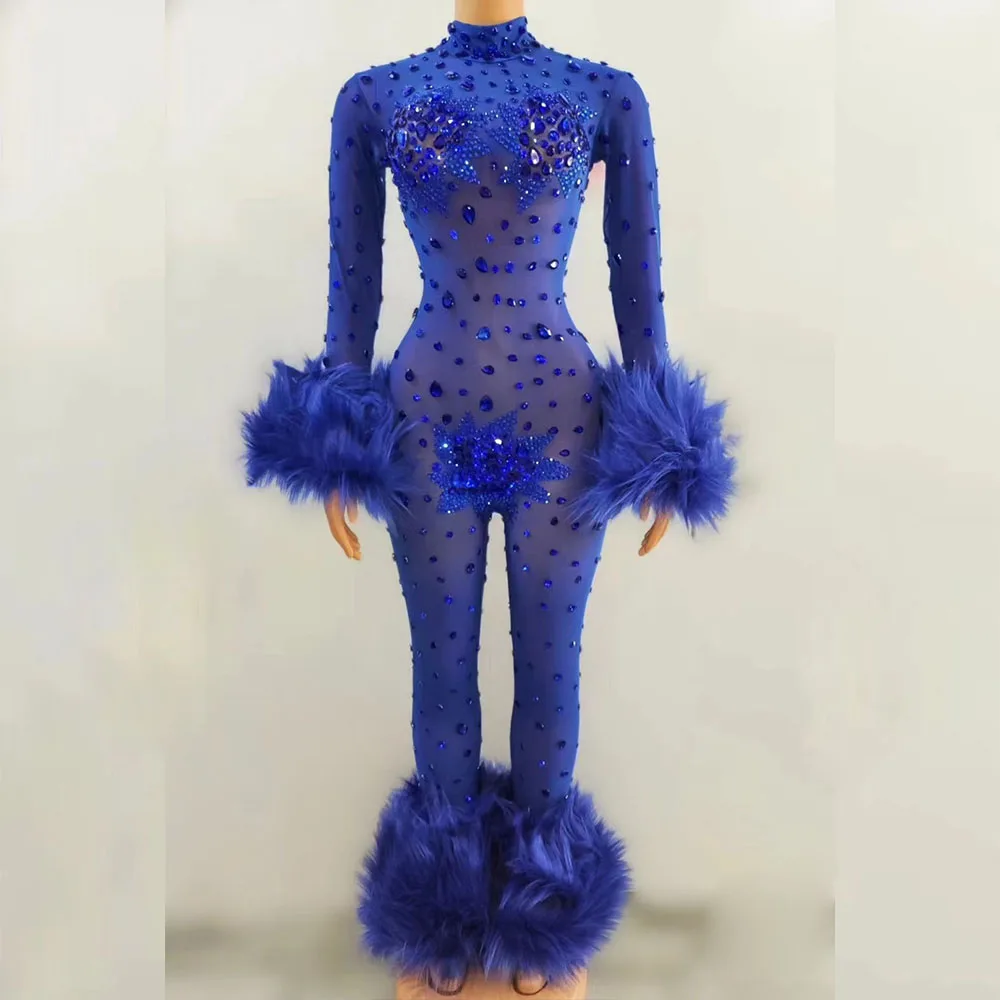 Kobiety seksowna piosenkarka sceniczna kombinezon ze strasami klub nocny Bar Gogo kostium taneczny wiele kolorów rozciągliwe body kostium Drag Queen