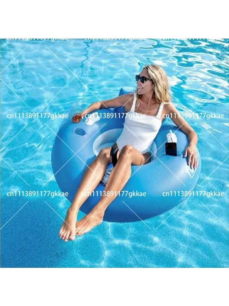 Inflatable Electric Swimming Pool Float with Built-in Pump, Safe & Fun Inflatable Ring for Kids and Adults