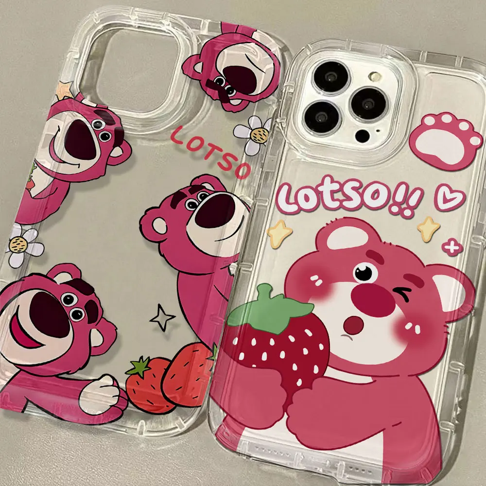 Toy Story Lotso-Huggin Bear Clear Case for OPPO Realme C11 C20 C21Y C31 C33 C35 C53 C55 9I 10 V15 Pro Plus 5G Airbag Shockproof