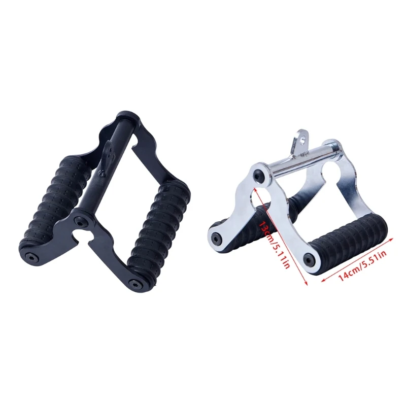 Folding Double D Row Handle Grip V Shaped Rowing Rod Ergonomic Gym Pulley Grip Home Gym Cable Machine Grip Easy to Use