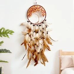 Dream Catcher Tree Of Life Crystal Handmade Wind Chimes Nordic Living Room Bedroom Wall Decor Holiday Party Gifts Home Accessory