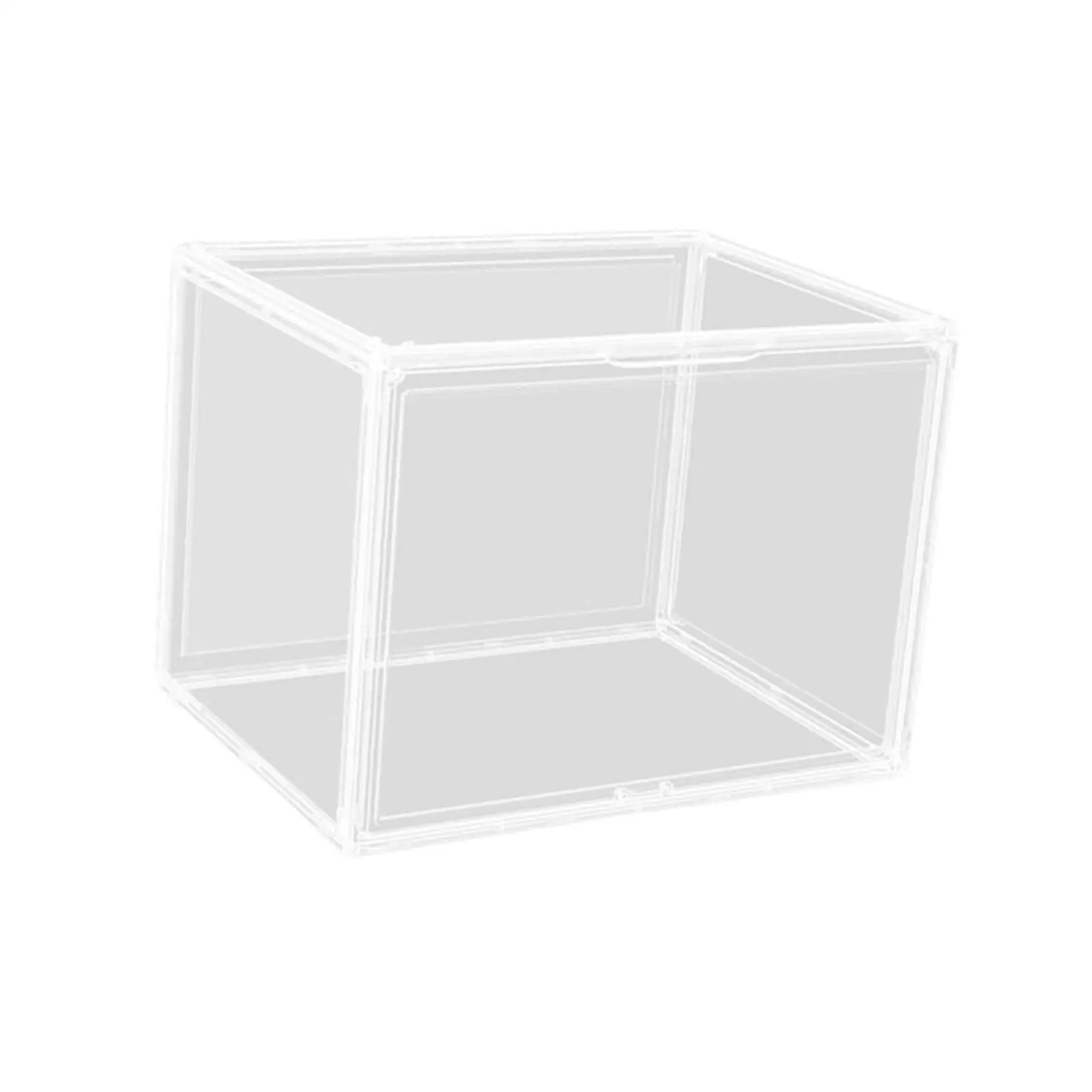 Clear Display Case Stand Container Stackable Clear Display Box for Collection Models Cosmetic Collectibles Bricks Blocks Toys