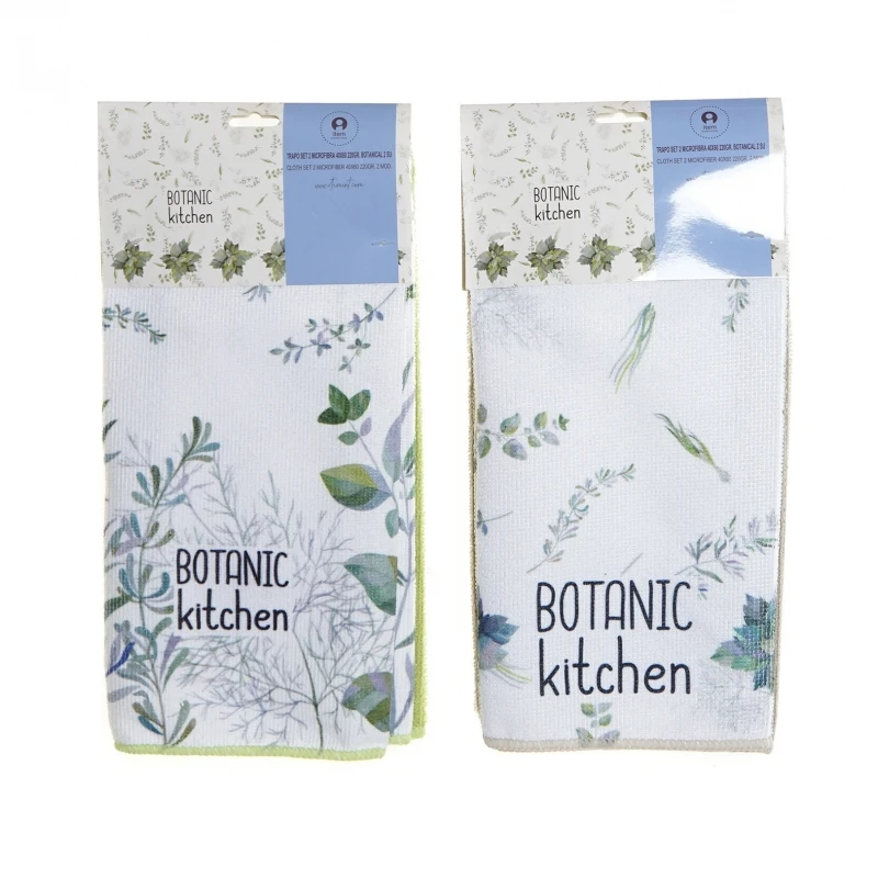 Kitchen Accessories Set 4 kitchen cloth microfiber botanical 40x60 173897