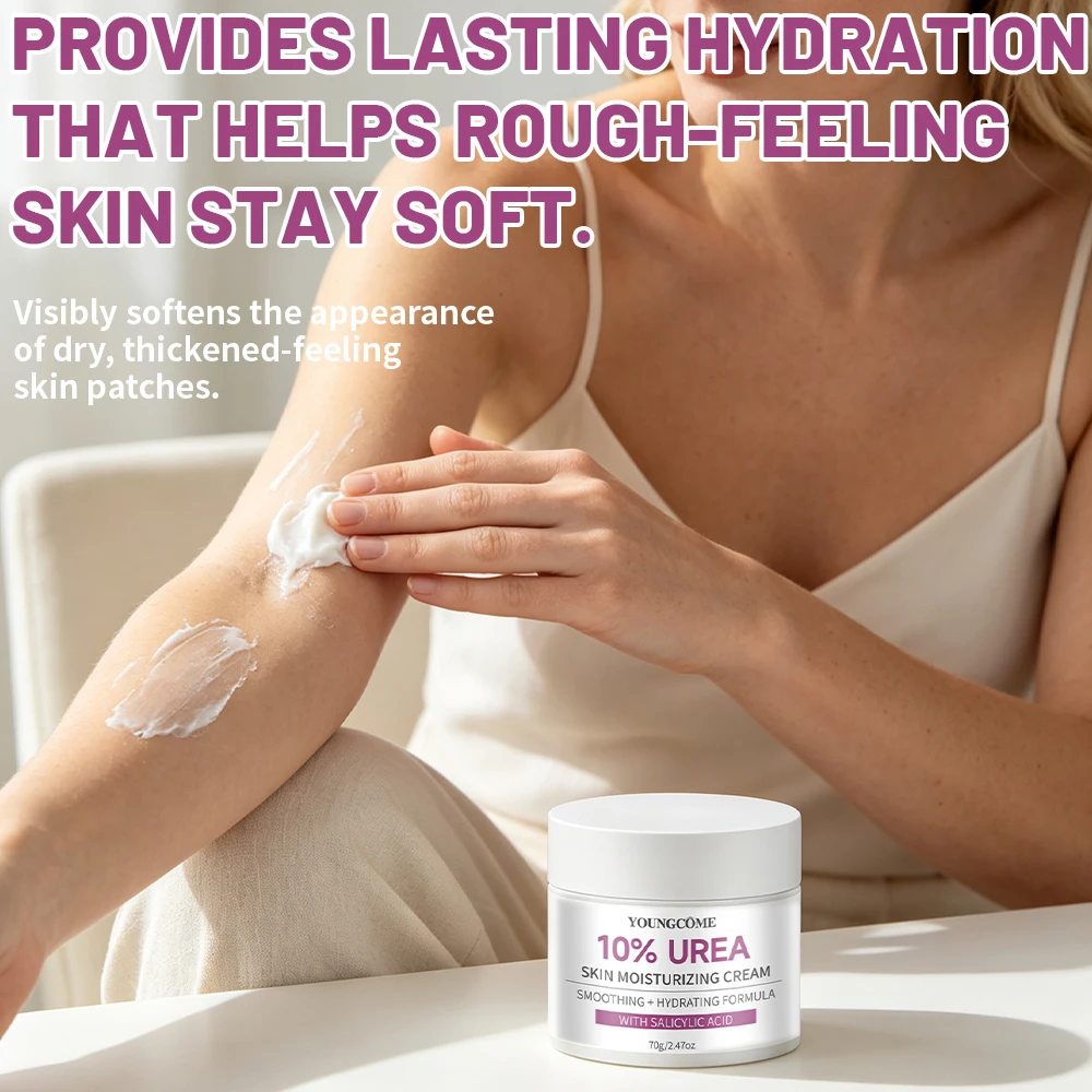 Feuchtigkeitscreme YOUNGCOME 10% Urea Hautcreme mit Salicylsäure, langanhaltende Feuchtigkeitsbarriere, Unterstützung der Körperpflege, feuchtigkeitsspendend – Detail 4