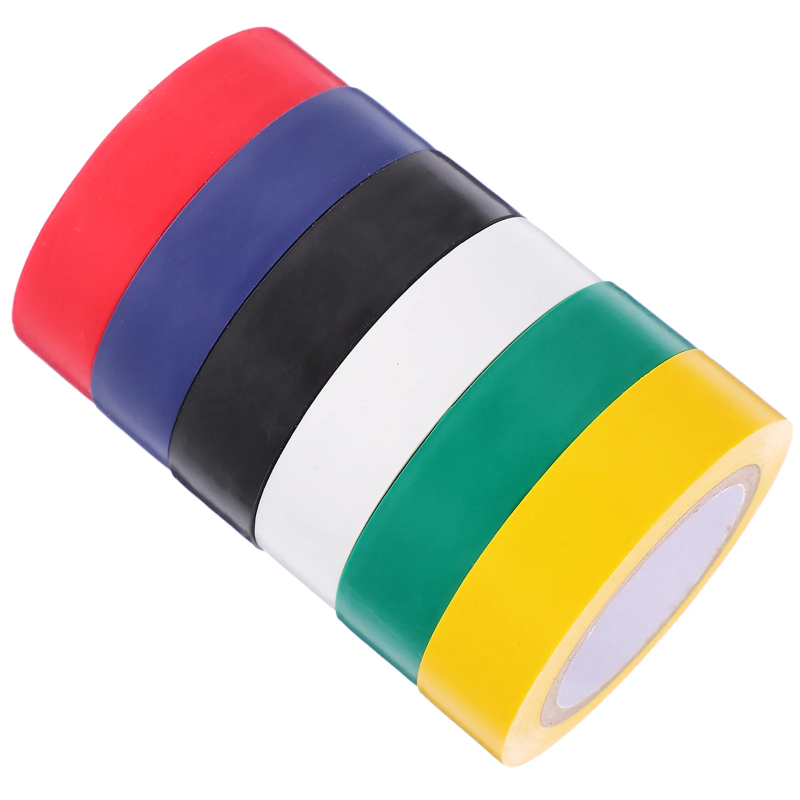 6 Rolls Electrical Insulating Tape Colored Duct Indoor Assortment Wide Tapes Pvc Industrial