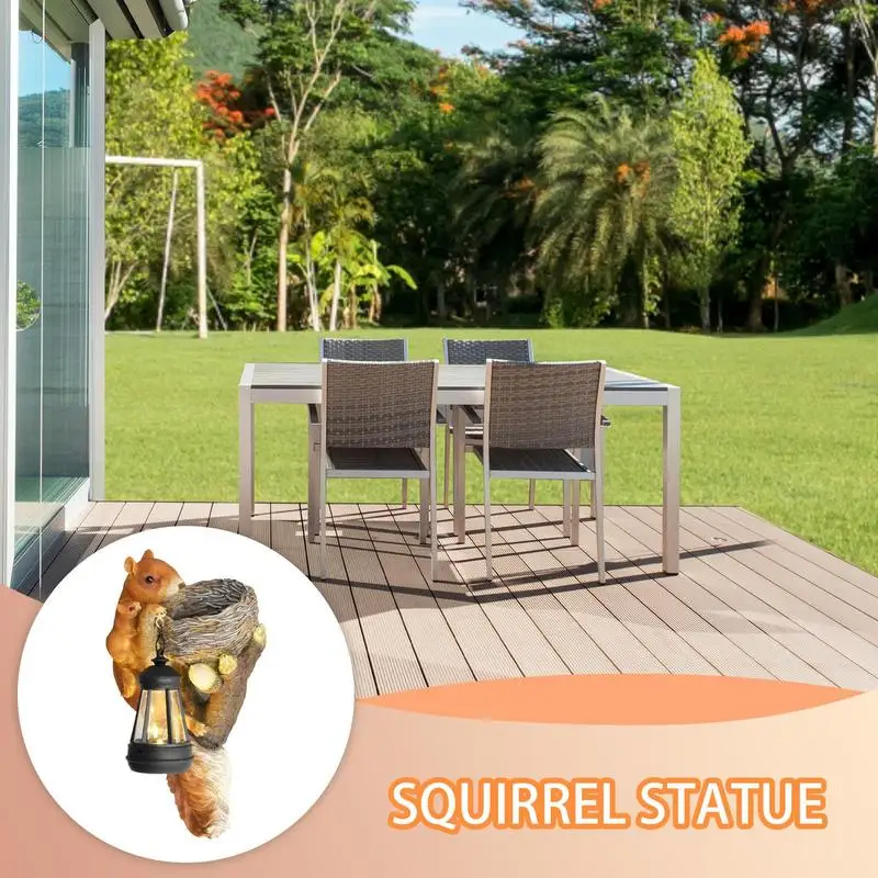 

Solar Squirrel Garden Decorations Lawn Ornaments Squirrel Garden Decor Exquisite Animal Ornaments Home Decor Figurines For
