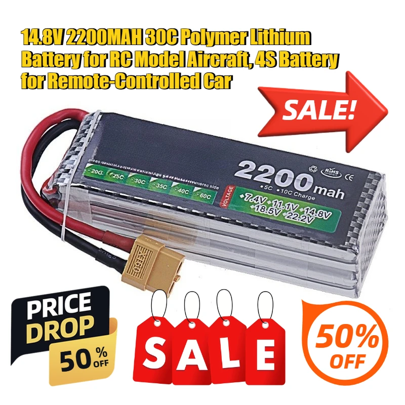 

14.8V 2200mAh 30C Lithium Polymer Battery for 4S Remote - Controlled Airplane and Remote - Controlled Car Models