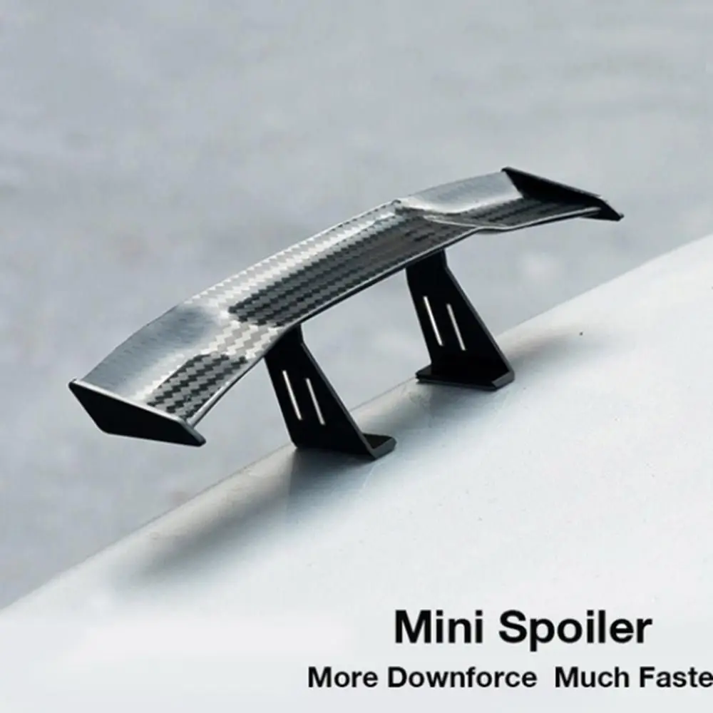 

Auto Supply Adhesive Installation ABS Carbon Fiber Mini Spoiler Rear Trunk Wing Car Tail Decoration