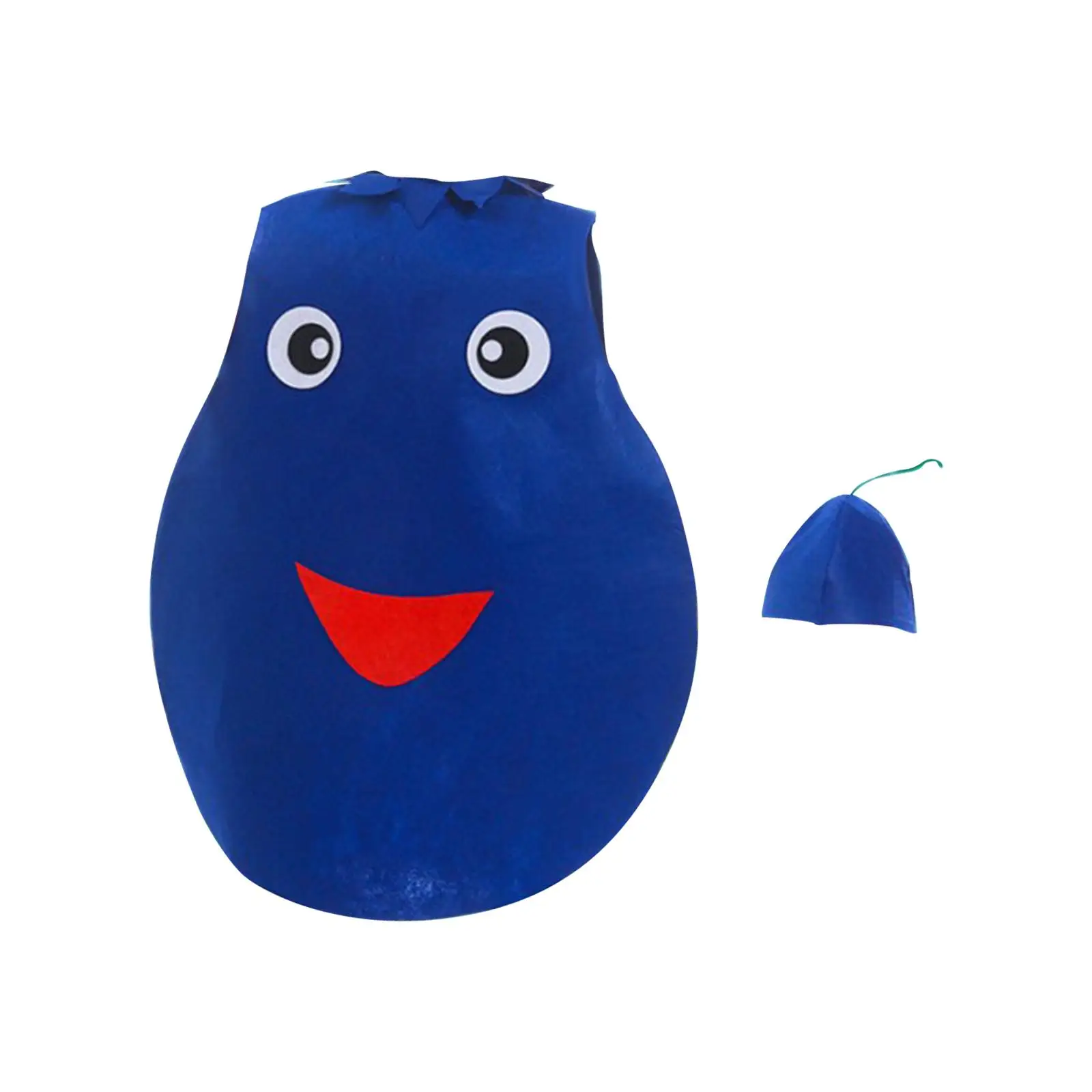 Kids Blueberry Costume Cosplay Reusable Portable Decorative Cute Fruit Costume for Role Play Party Fancy Dress Halloween Props