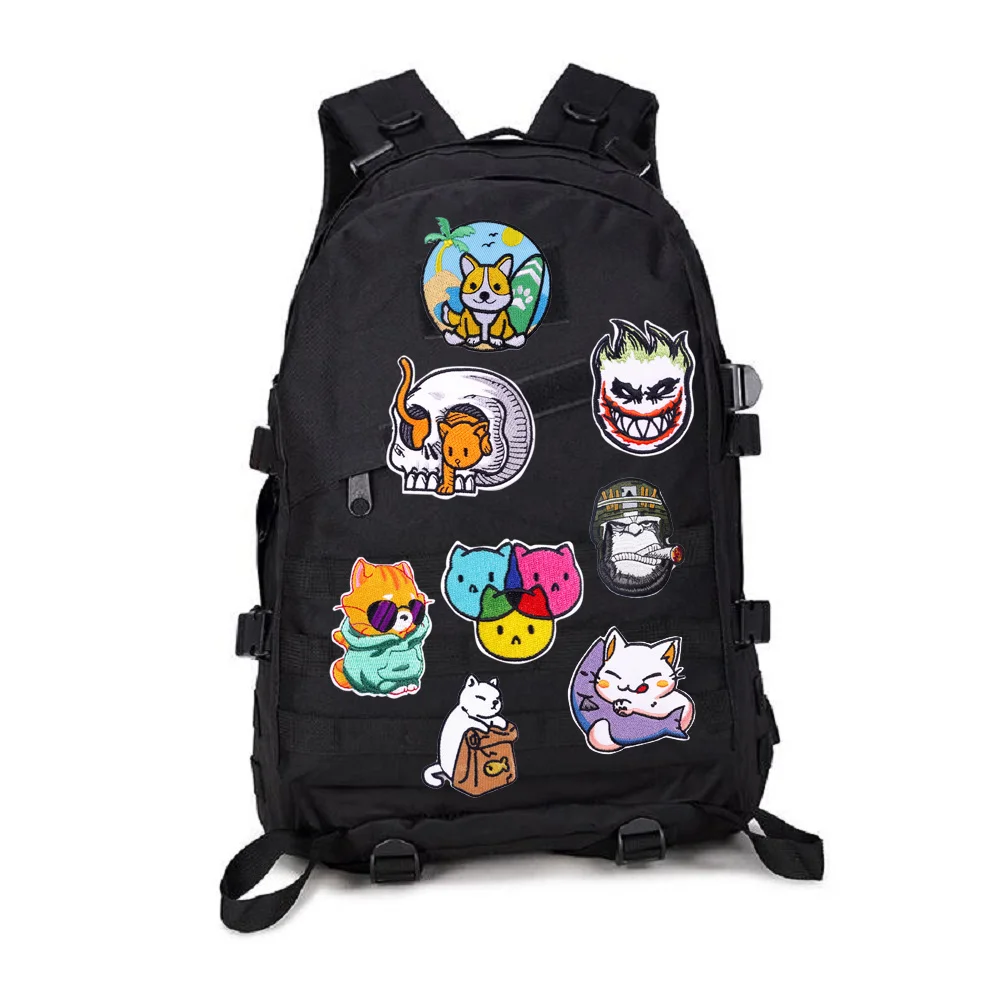 Outdoor Bag Accessories Punk Style Muscle Bear Animal Monkey Penguin Armband Skull Cat and Cobra DIY Backpack Patches